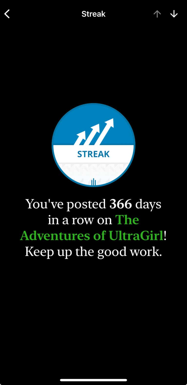 An UltraGirl streak