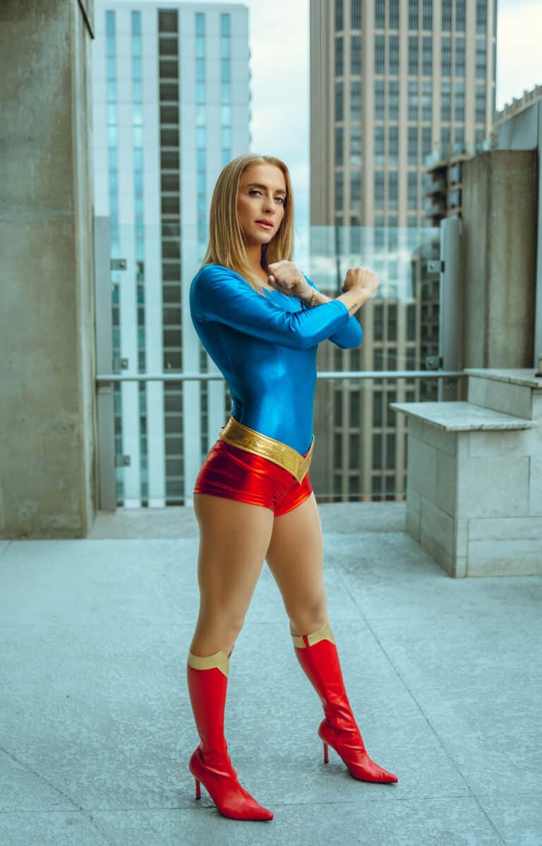Little Buff Blondie as UltraGirl